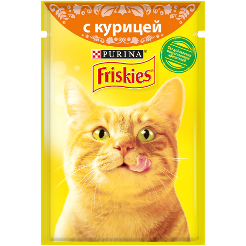Влажный корм для кошек Friskies с курицей в подливе (85гр)