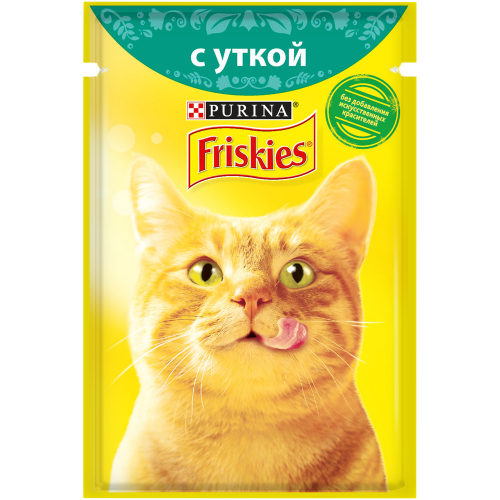 Влажный корм для кошек Friskies с уткой в подливе (85гр)