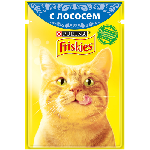 Влажный корм для кошек Friskies с лососем в подливе (85гр)