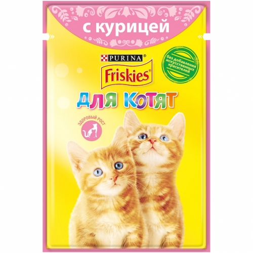 Влажный корм для котят Friskies, с курицей (85гр)