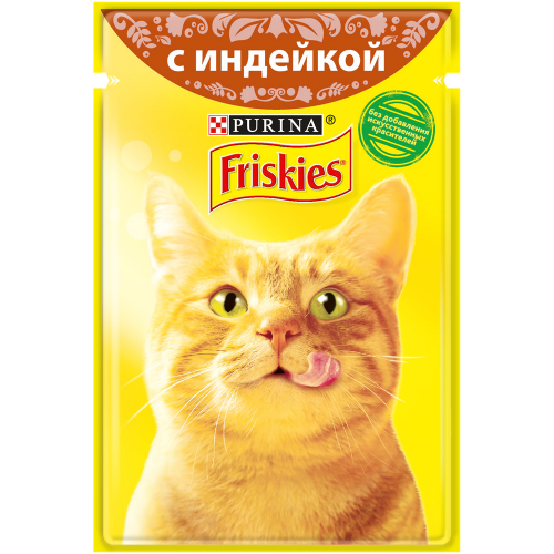 Влажный корм для кошек Friskies с индейкой в подливе (85гр)