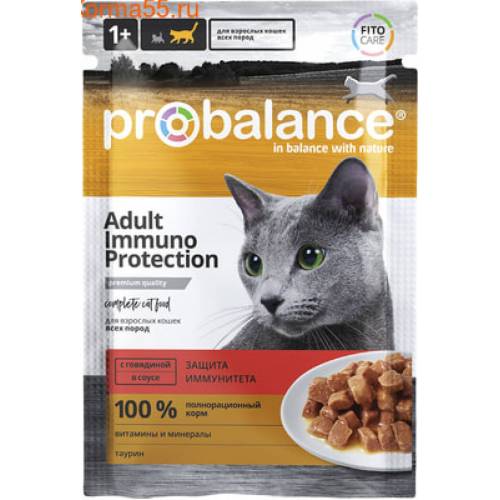 Влажный корм ProBalance Immuno Protection говядина в соусе 85г