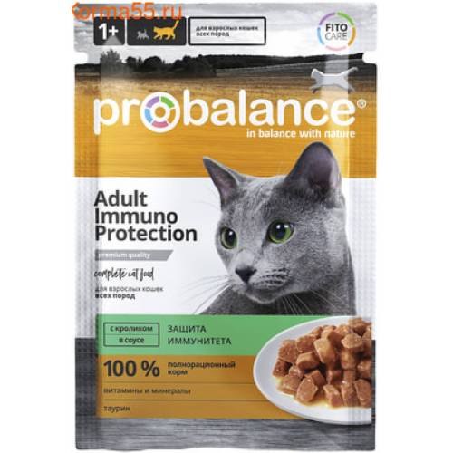 Влажный корм ProBalance Immuno Protection кролик в соусе 85г