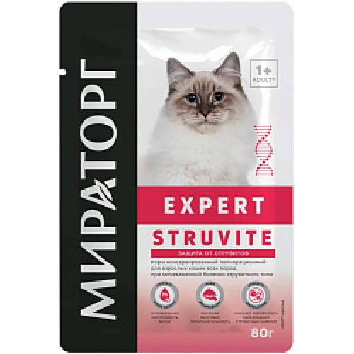 Мираторг влажный корм для кошек Expert Struvite 80г