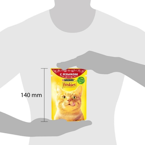 Влажный корм для кошек Friskies Cat с языком в подливе (пауч) (85гр)