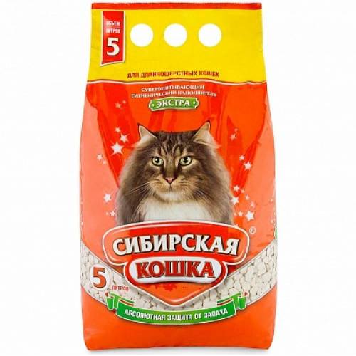 Наполнитель для длинношерстных кошек Сибирская Кошка Экстра, впитывающий
