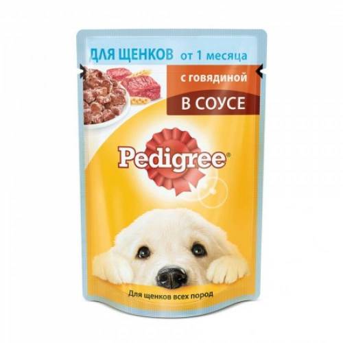 Pedigree влажный корм для щенков всех пород с говядиной в соусе