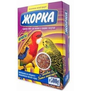 Корм для средних и мелких попугаев Жорка Фрукты