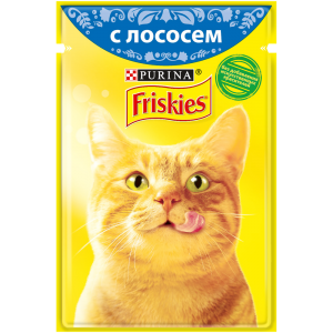 Влажный корм для кошек Friskies с лососем в подливе (85гр)