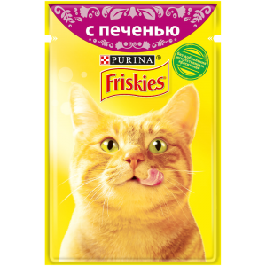 Влажный корм для кошек Friskies с печенью в подливе (85гр)