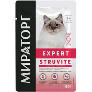 Мираторг влажный корм для кошек Expert Struvite 80г