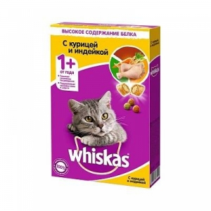 Корм для кошек Whiskas подушечки нежный паштет курица и индейка