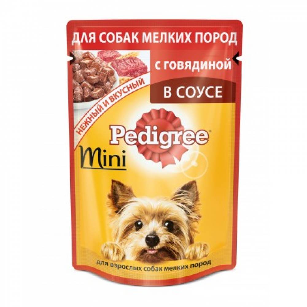 Pedigree влажный корм для взрослых собак мелких пород,с говядиной
