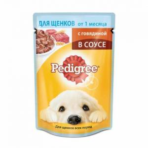 Pedigree влажный корм для щенков всех пород с говядиной в соусе