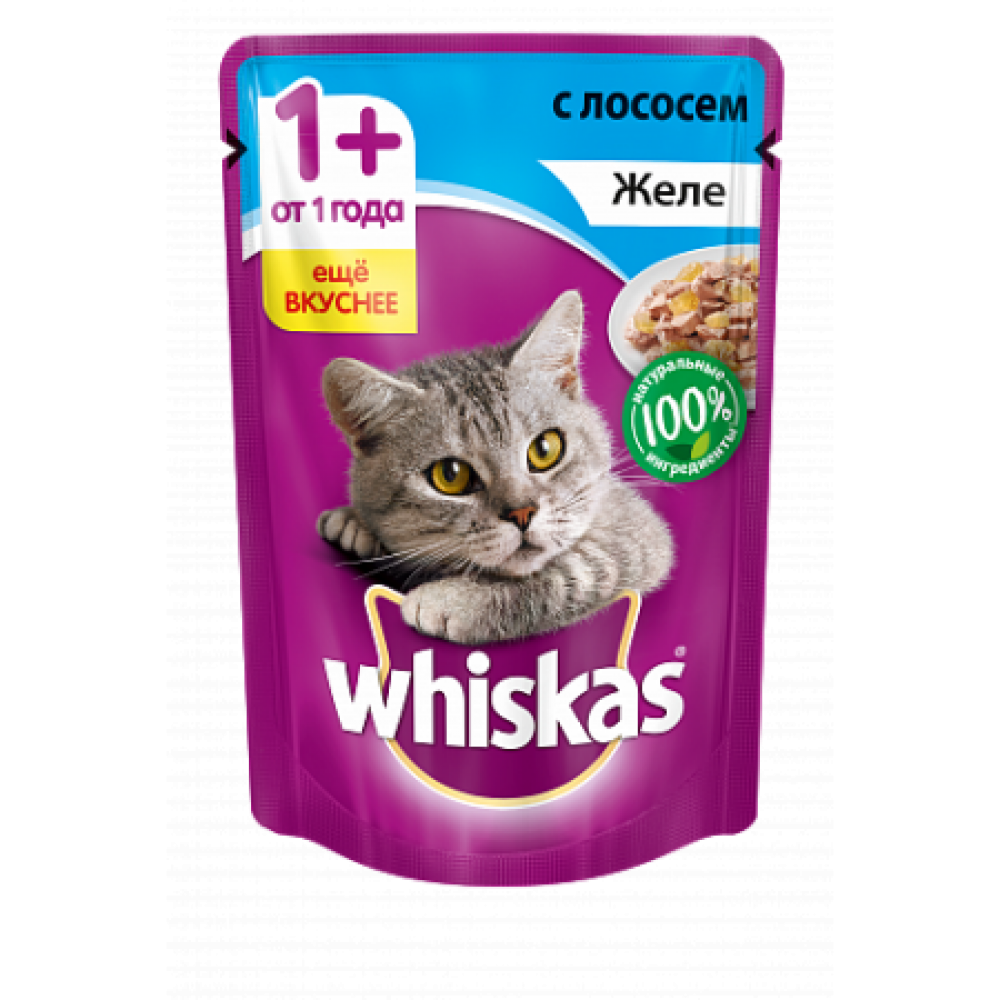 Whiskas желе с лососем